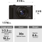 Sony DSCHX80/B High Zoom Compact Point & Shoot Camera