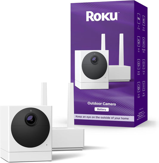 Roku Outdoor Camera Home Security 1080p Wireless Renewed