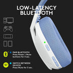 Logitech G435 Lightspeed Wireless Gaming Headset - White (Renewed)