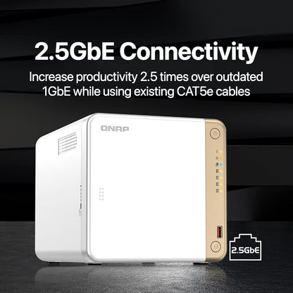 QNAP TS-462-4G-US 4-Bay 2.5GbE Multimedia NAS