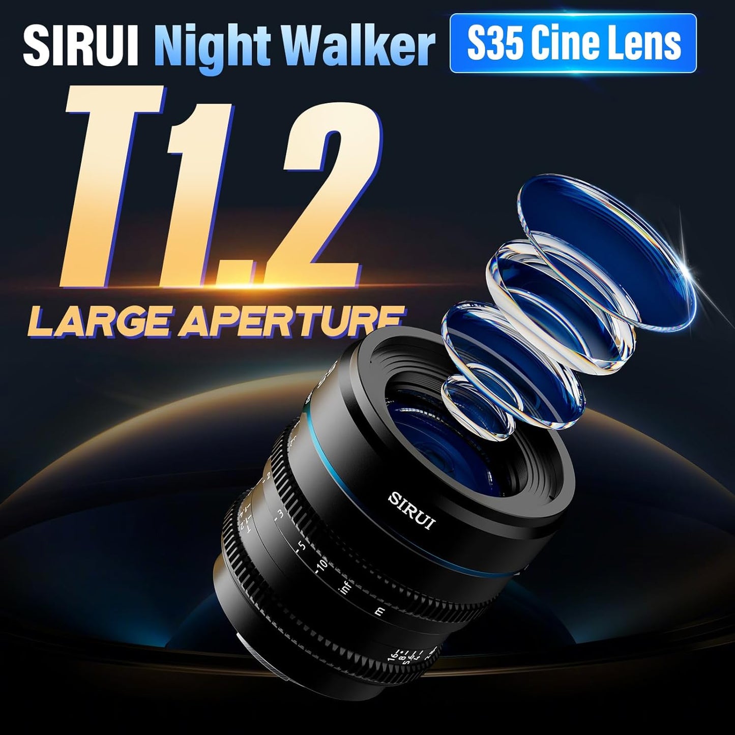 Sirui SP-985327 Night Walker 35mm T1.2 Cine Lens