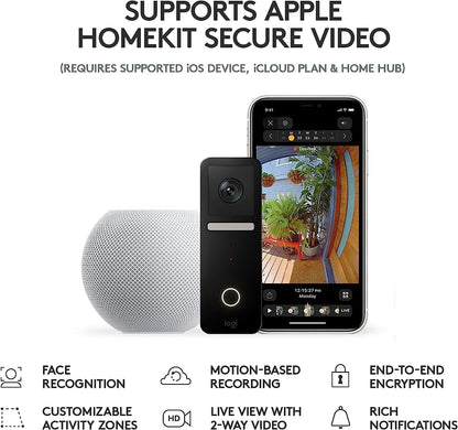 Logitech Circle View HomeKit Wired Video Doorbell