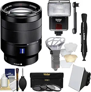 Sony K-91814-03 24-70mm f/4 ZA OSS Lens Filter Flash Kit