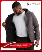 Spyder Hoodie Men's Sherpa Lined Fleece Zip Up Jacket