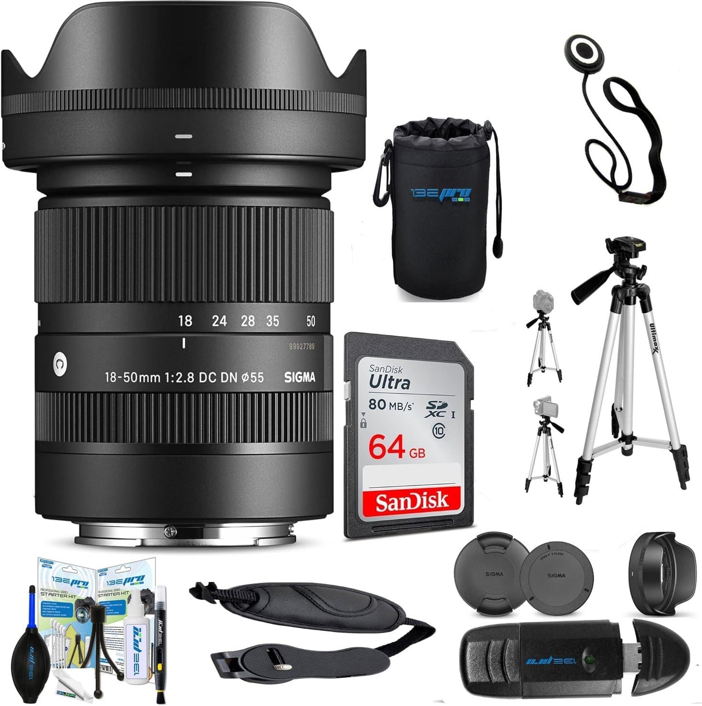 Sigma 18-50mm f/2.8 DC DN Sony E-Mount Lens Bundle