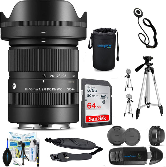 Sigma 18-50mm f/2.8 DC DN Sony E-Mount Lens Bundle