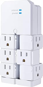 GE 37063 Pro 6-Outlet Swivel Surge Protector