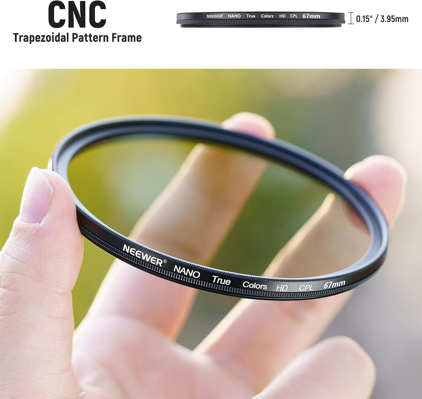 Neewer 10102102 67mm True Color CPL Polarizing Filter