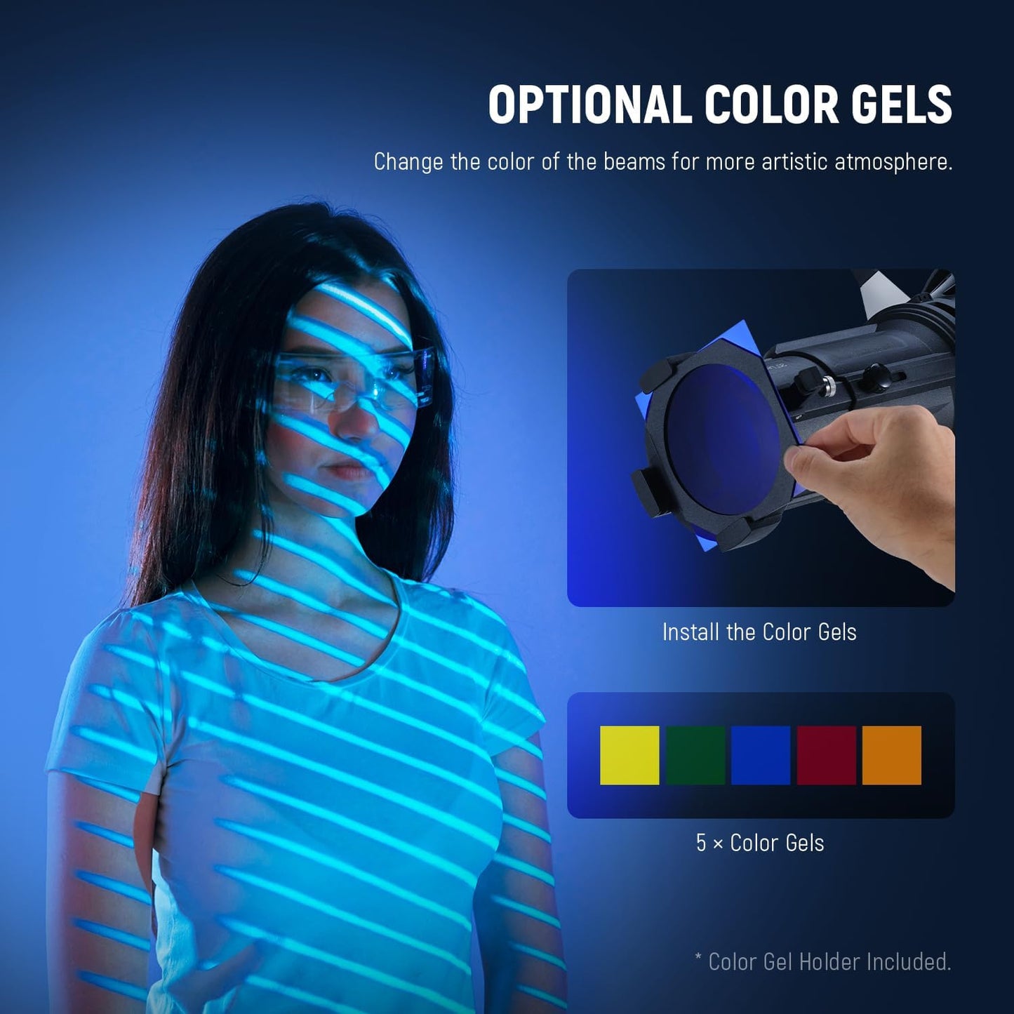 Neewer 90100759 Spotlight Snoot Kit with Gobos & Gels