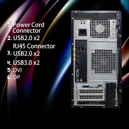 Dell OptiPlex Tower RGB Gaming PC i5 16GB 128SSD + 2TB