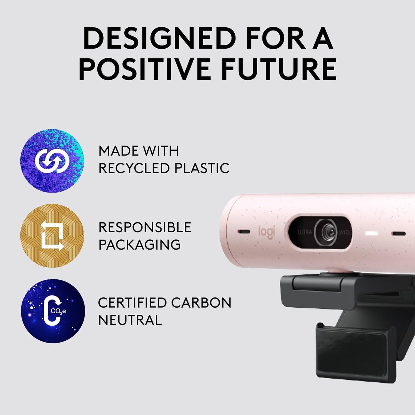Logitech Brio 500 Full HD Webcam - Rose