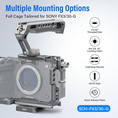 Sirui SCH-FX3/30-G Sony FX3 FX30 Camera Cage Kit Handle