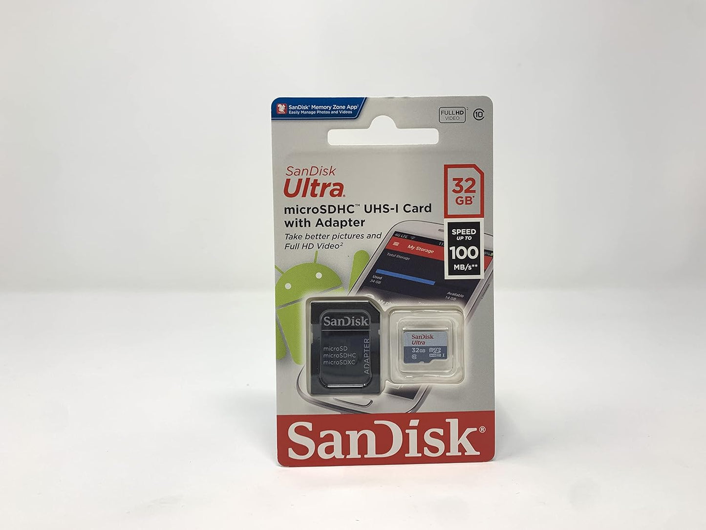 SanDisk SDSDQUAN-032G-G4A Ultra 32GB Micro SDHC Card