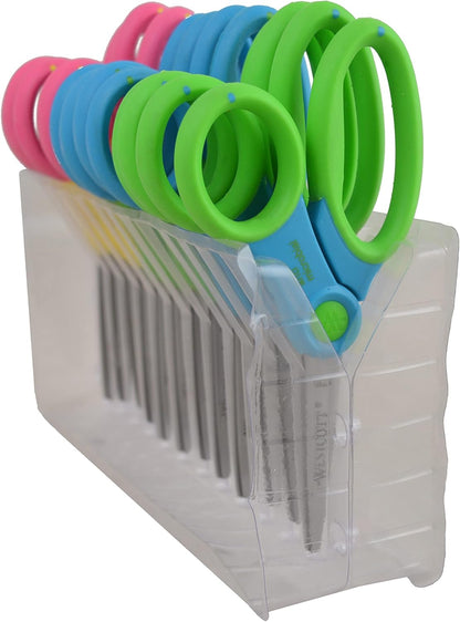 Westcott 14874 Kids 5-Inch Pointed Scissors 12-Pack