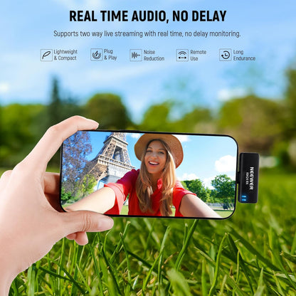 Neewer KM24 Wireless Lavalier Microphone USB-C Dual Mics