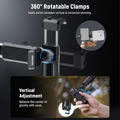 Neewer 10103501 Bluetooth Side Handle Phone Clamp SSD Holder