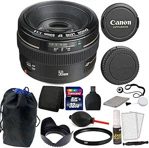 Canon EF 50mm f/1.4 USM Lens - Standard Prime, Renewed