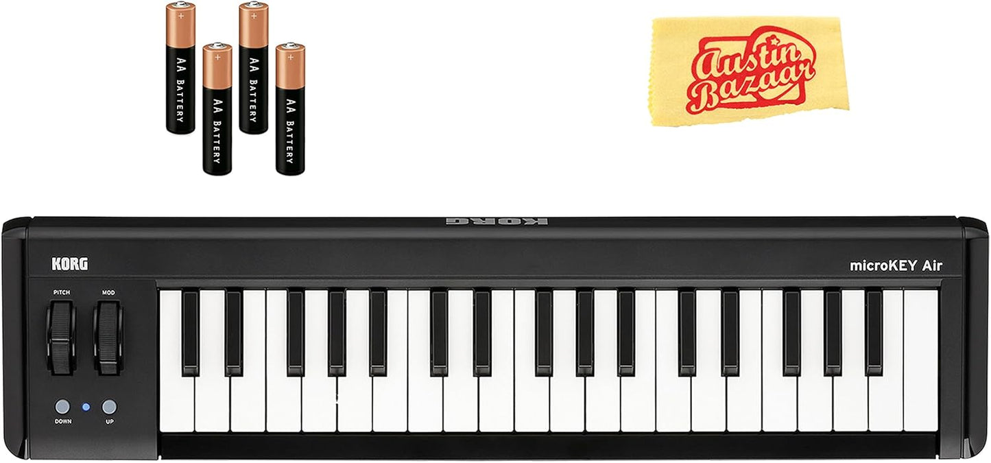 Korg MKEYAIR37 Wireless MIDI Controller - 37-Key Keyboard Bundle