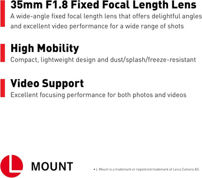 Panasonic S-S35 LUMIX S 35mm F1.8 Lens (Renewed)