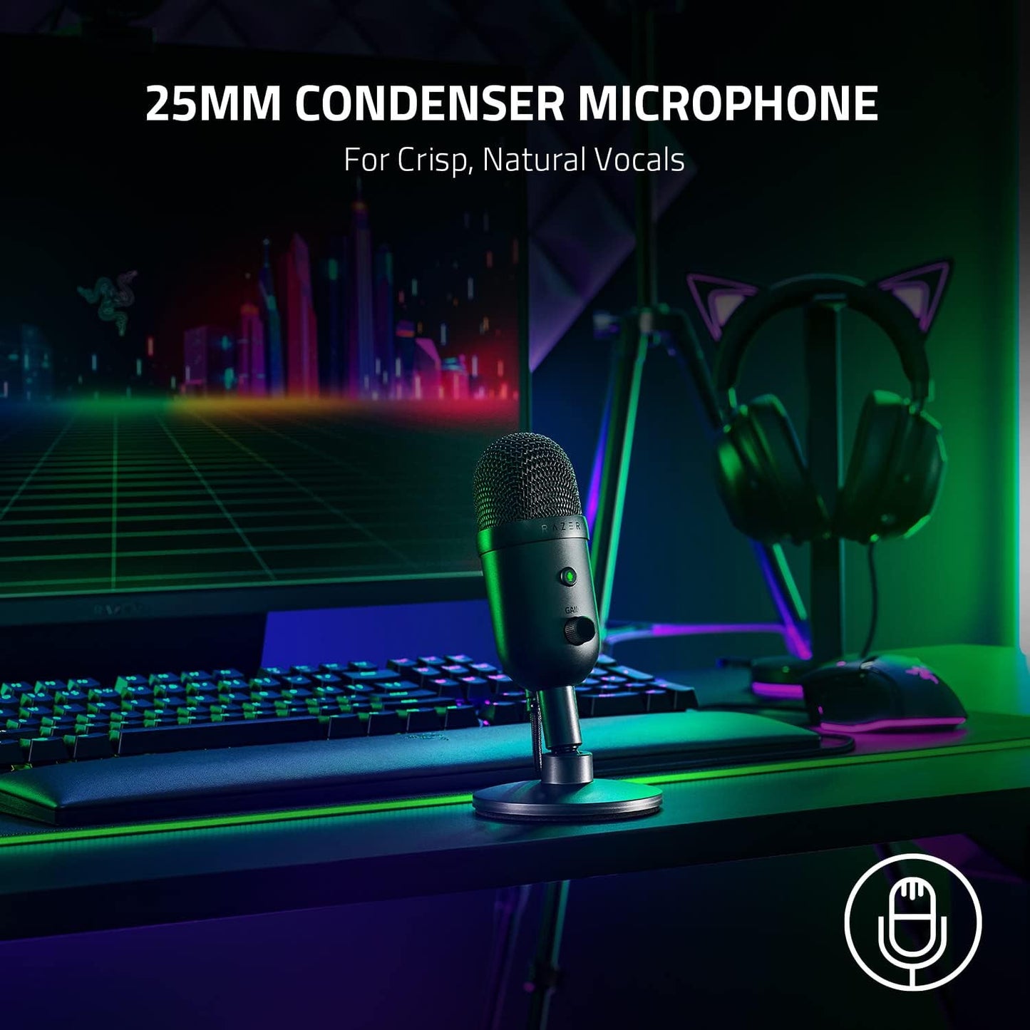 Razer Seiren V2 X USB Streaming Microphone (Renewed)