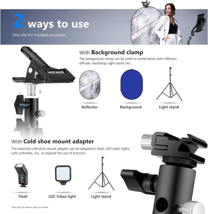 Neewer 10093980 Photo Studio Reflector Clamp Holder