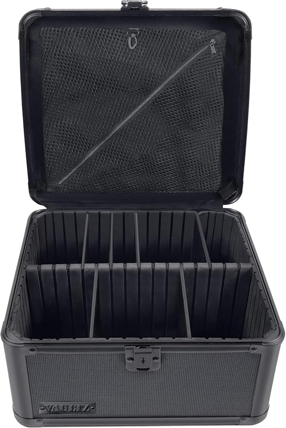 Vaultz VZ01036 Portable Safe Box: Key Lock, Tactical Black