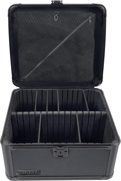 Vaultz VZ01036 Portable Safe Box: Key Lock, Tactical Black