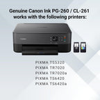 Canon 3725C006 PG-260/CLI-261 Ink Value Pack, 2 Cartridges
