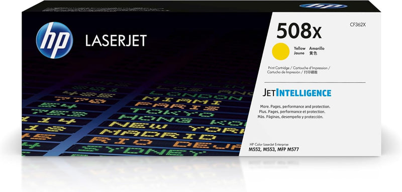 HP 508X Yellow High-Yield LaserJet Toner Cartridge — main product image