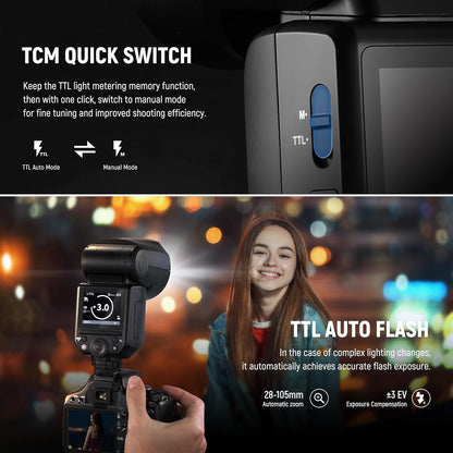 Neewer Z2-N TTL Round Head Flash Speedlite for Nikon