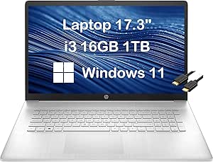 HP 17 17.3-Inch HD+ Laptop i3-1125G4 1TB SSD