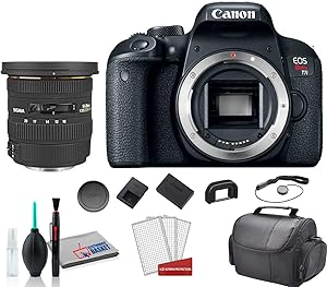 Sigma 202101 10-20mm f/3.5 Lens for Canon with T7i Camera Bundle