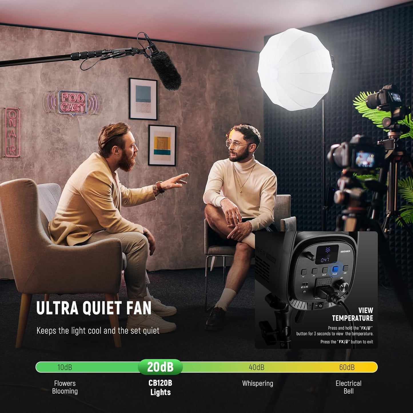 Neewer CB120B 120W LED Video Light 2700K-6500K