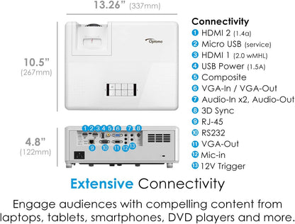 Optoma ZH406ST 4200 Lumens Short Throw Projector