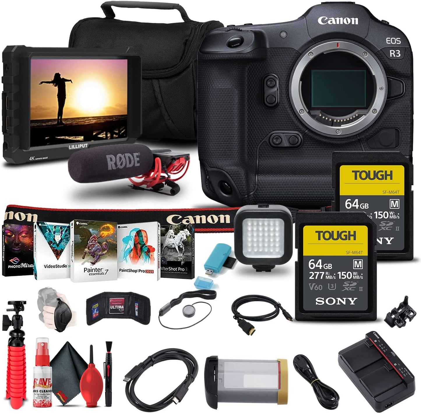 Canon 4895C002 EOS R3 Mirrorless Camera Bundle Renewed