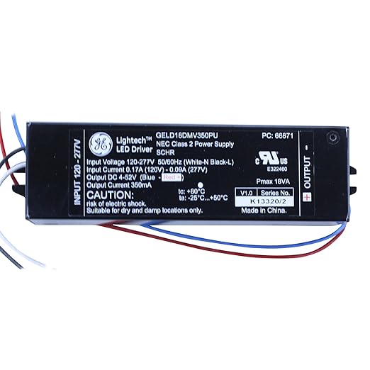 GE GELD18DMV350PU Lighting Lightech Dimmable LED Driver