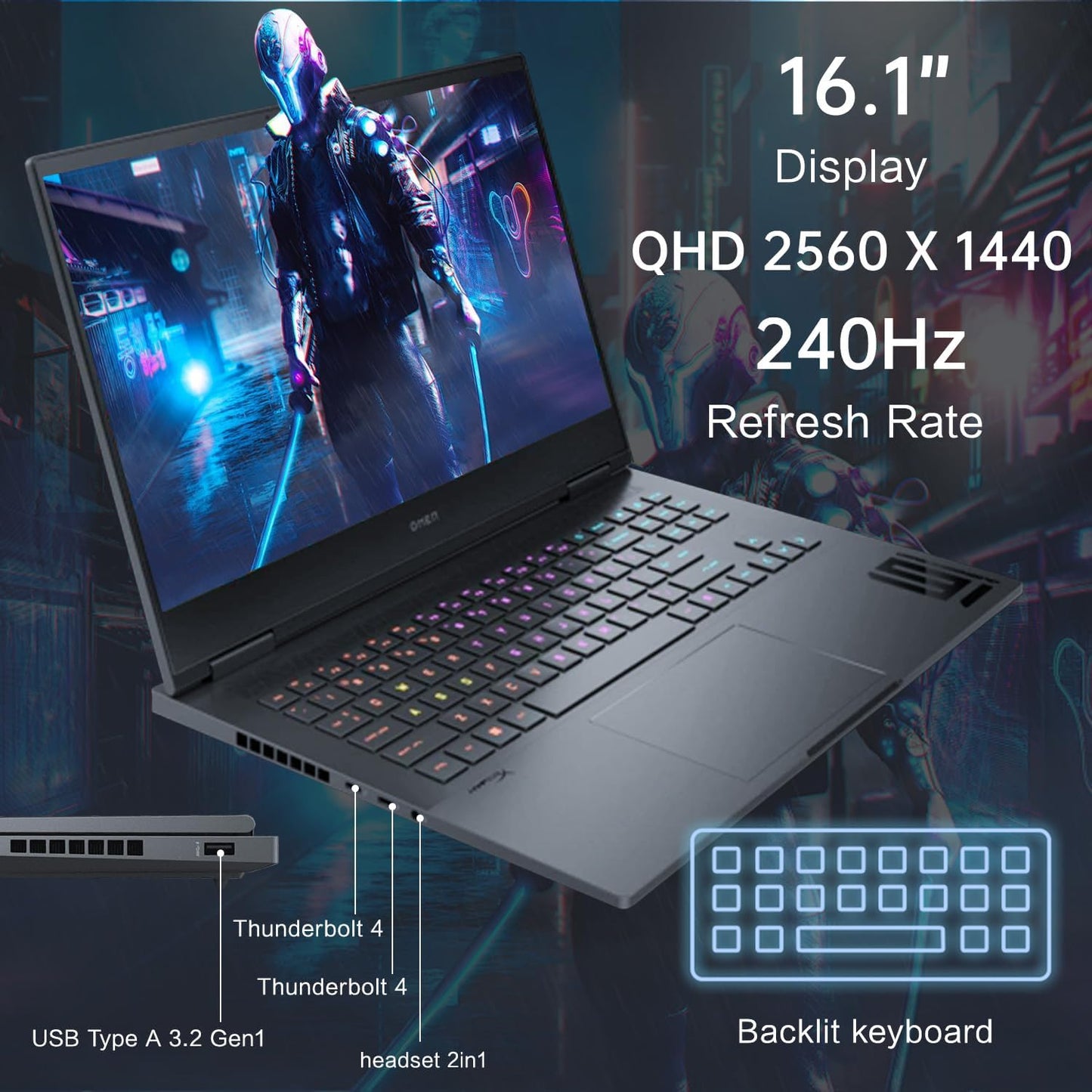 HP TPN-C167 Omen i9 RTX 4080 Gaming Laptop Bundle
