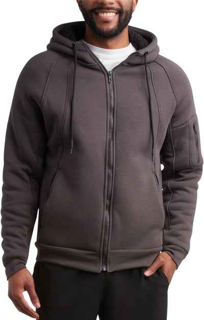 Spyder Hoodie Men's Sherpa Lined Fleece Zip Up Jacket