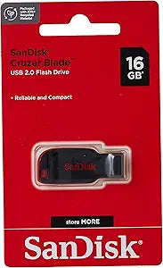 SanDisk SDCZ50-016G-B35 Cruzer Blade 16GB USB 2.0 Flash Drive