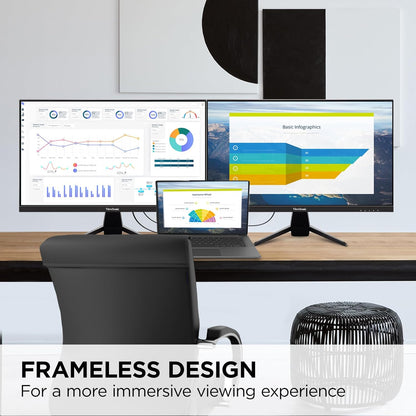 ViewSonic VX2467U 24" 1080p USB-C Monitor - Ultra-Thin Bezel