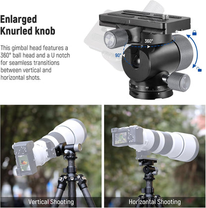 Neewer 10104457 Monopod Gimbal Head with QR Clamp