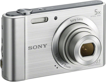 Sony DSCW800 20.1MP Digital Camera - Silver (Easy Mode)