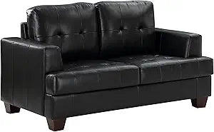 Lexicon 194840107811 Roff Living Room Loveseat, Black — main product image