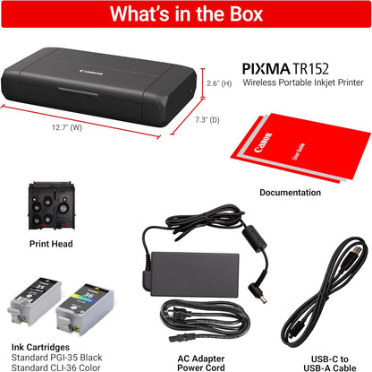 Canon 4167C042 PIXMA TR150 Wireless Portable Printer