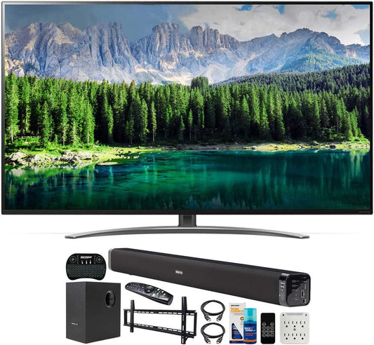 LG E10LG75SM8670 75-inch 4K HDR Smart LED TV, Soundbar Bundle
