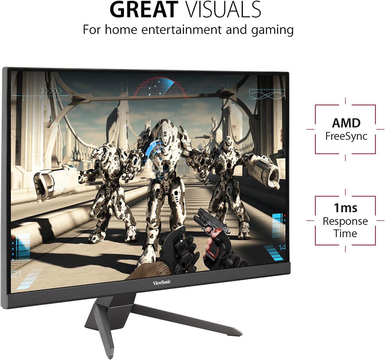 ViewSonic VX2467-MHD 24 Inch 1080p 100Hz Gaming Monitor