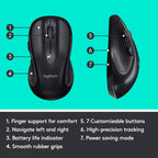 Logitech 5154143 M510 Wireless Mouse Black (Renewed)