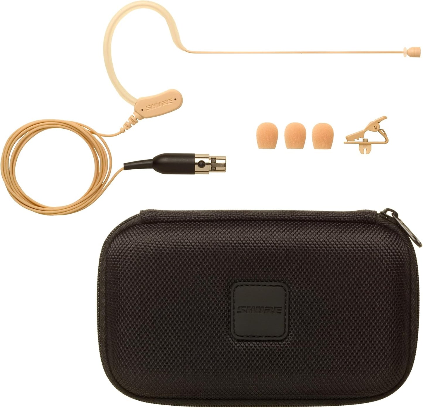 Shure MX153T Headworn Microphone: Tan, Omnidirectional, TQG