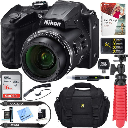 Nikon CRTE12NKCPB500K COOLPIX B500 40x Zoom Camera Bundle Renewed