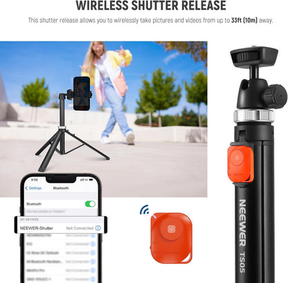 Neewer 10104103 62.9" Phone/Camera Tripod with Remote
